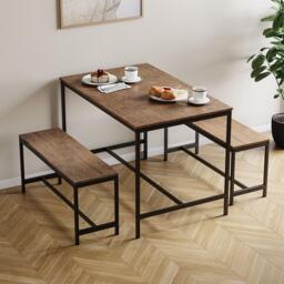 Lassic Roslyn 4 Seater Dining Table With Bench Set