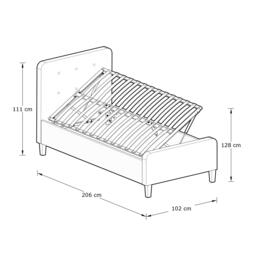 GFW Ashbourne Ottoman Bed without Mattress - thumbnail 7