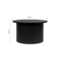 Birlea Axel Round Fluted Coffee Table - thumbnail 7