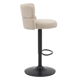 Shankar Set of 2 Mason Brushed Velvet Black Base Bar Stool - thumbnail 2