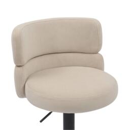 Shankar Set of 2 Mason Brushed Velvet Black Base Bar Stool - thumbnail 4