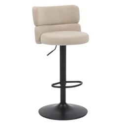 Shankar Set of 2 Mason Brushed Velvet Black Base Bar Stool - thumbnail 6