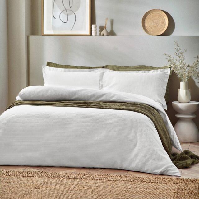 Yard Waffle Textured 100% Cotton Duvet Set - image 1