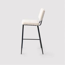 Urban Meuble Set of 2 Modern Beige Bar Stool Tall Seating - thumbnail 5