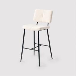 Urban Meuble Set of 2 Modern Beige Bar Stool Tall Seating - thumbnail 4