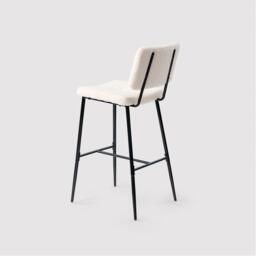 Urban Meuble Set of 2 Modern Beige Bar Stool Tall Seating - thumbnail 7