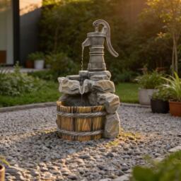 Streetwize Hand Pump Solar Water Feature - thumbnail 1