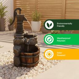 Streetwize Hand Pump Solar Water Feature - thumbnail 5