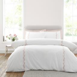Bianca Camille Embroidered Floral Cotton Duvet Cover Set - thumbnail 1