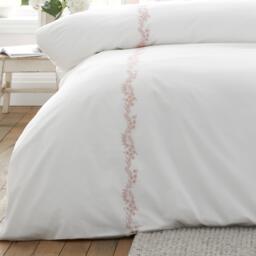 Bianca Camille Embroidered Floral Cotton Duvet Cover Set - thumbnail 4