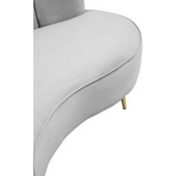 Interiors by Premier Hasna Three Seat Grey Velvet Sofa - thumbnail 5