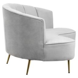 Interiors by Premier Hasna Three Seat Grey Velvet Sofa - thumbnail 3