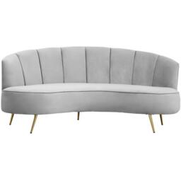 Interiors by Premier Hasna Three Seat Grey Velvet Sofa