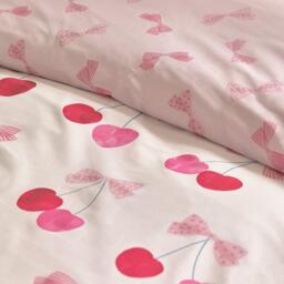 Catherine Lansfield Cherries and Bows Reversible Duvet Cover Set - thumbnail 4