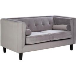 Interiors by Premier Felisa Two Seater Grey Velvet Sofa