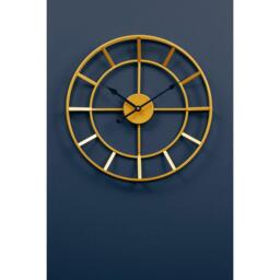 Interiors by Premier Kent 40cm Dia Small Gold Finish Metal Wall Clock - thumbnail 1