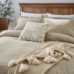 Morris and Co Pure Acorn Jacquard Duvet Cover Linen - thumbnail 2