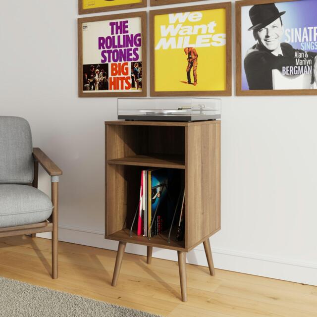 GFW Jaxon Compact Open Turntable Stand Walnut - image 1