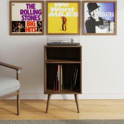 GFW Jaxon Compact Open Turntable Stand Walnut - thumbnail 2