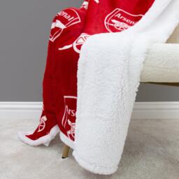 Arsenal FC Arsenal Stamp Sherpa Fleece Blanket - thumbnail 2