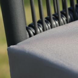 Linea Modern Arched Metal Garden Bench - thumbnail 3
