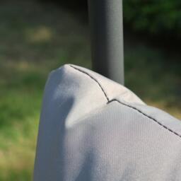 Linea Modern Arched Metal Garden Bench - thumbnail 4
