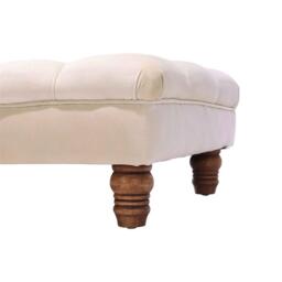 Kabinet UK Velvet Rectangular Ottoman Footstoo Beige - thumbnail 7