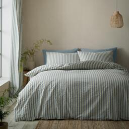 Pineapple Elephant Cotton Rich Woven Stripe Duvet Cover Set - thumbnail 1