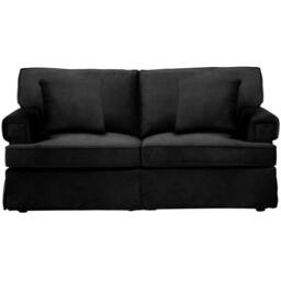 Fifty Five South Ralph Two Seat Black Velvet Sofa