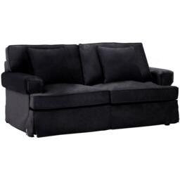 Fifty Five South Ralph Two Seat Black Velvet Sofa - thumbnail 4