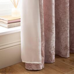 Catherine Lansfield Crushed Velvet Lined Eyelet Curtains - thumbnail 4