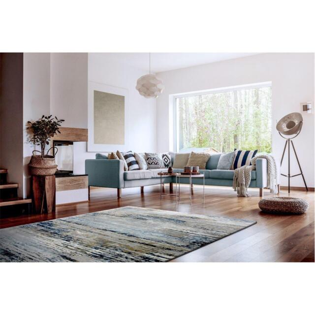 Esselle Solar Neptune Natural / Blue 120 x 170cm Rug - image 1