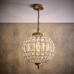 K Living Prestbury Antique Brass & Clear Acrylic One Light - thumbnail 2