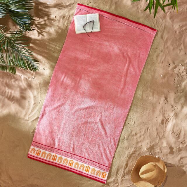 Catherine Lansfield Beach Huts Cotton Extra Large Beach Towel - image 1