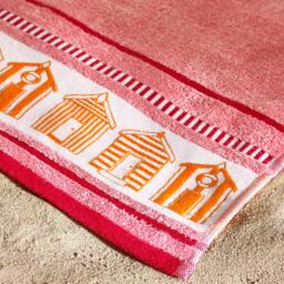 Catherine Lansfield Beach Huts Cotton Extra Large Beach Towel - thumbnail 2