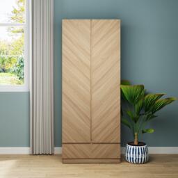 GFW GFW Catania 2 Door 1 Drawer Wardrobe - thumbnail 1