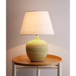 K Living Tenby Glazed Ceramic Table Lamp With Fabric Shade - thumbnail 3