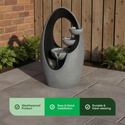 Streetwize Infinity Loop Solar Fountain -Sculptural Water Art - thumbnail 4