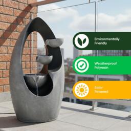 Streetwize Infinity Loop Solar Fountain -Sculptural Water Art - thumbnail 5