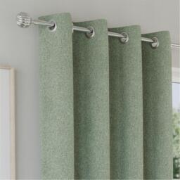 Enhanced Living Austin 100% Blackout Linen Look Eyelet Curtains - thumbnail 3