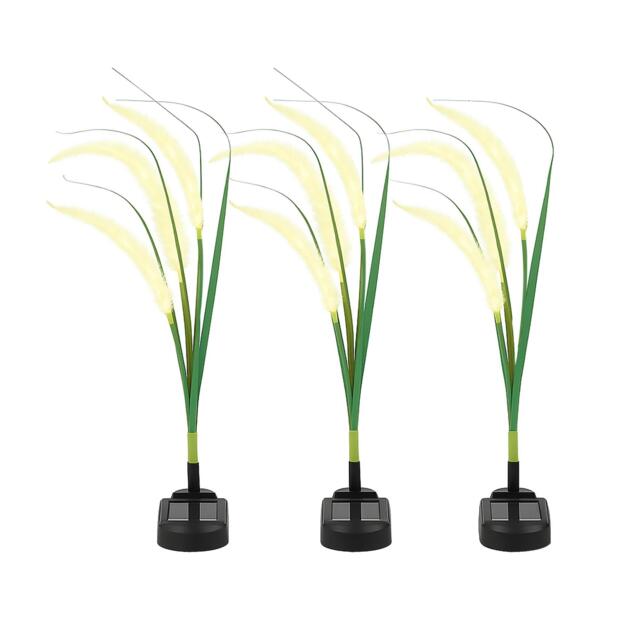 Streetwize Pack of 3 Solar Setaria Viridis Stake Light - image 1
