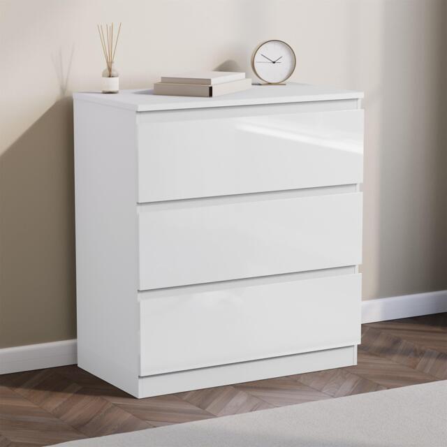 Lassic Glinton 3 Drawer Chest High Gloss - image 1