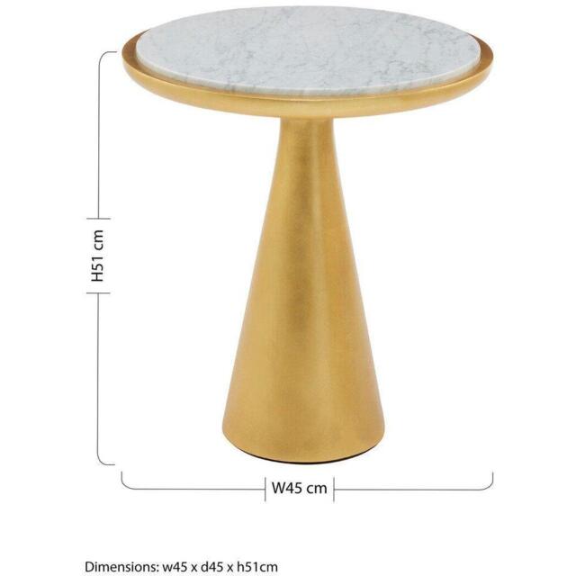 Fifty Five South Lino Small Gold Side Table - image 1