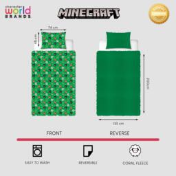 Minecraft Minecraft Grounds Single Fleece Duvet - thumbnail 4
