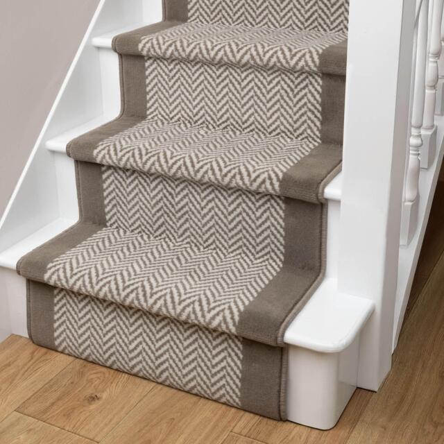 Homemaker Stair Runner - Maestro Herringbone Design - Taupe - image 1