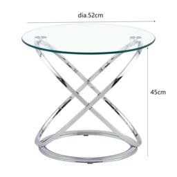 Comfy Living Round Abstract Lamp Table - thumbnail 3