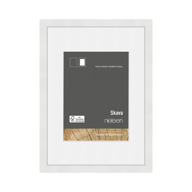 nielsen Skava Wooden Picture Frame with White Mount - image 1