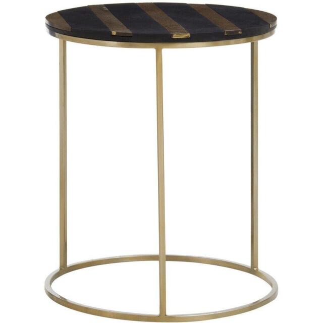 Fifty Five South Aris Black And Gold Side Table - image 1