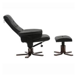 Kabinet UK Upholstered Swivel Recliner Chair with Ottoman - thumbnail 5