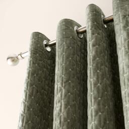 Bianca Attica Velvet Blackout Eyelet Curtains - thumbnail 3